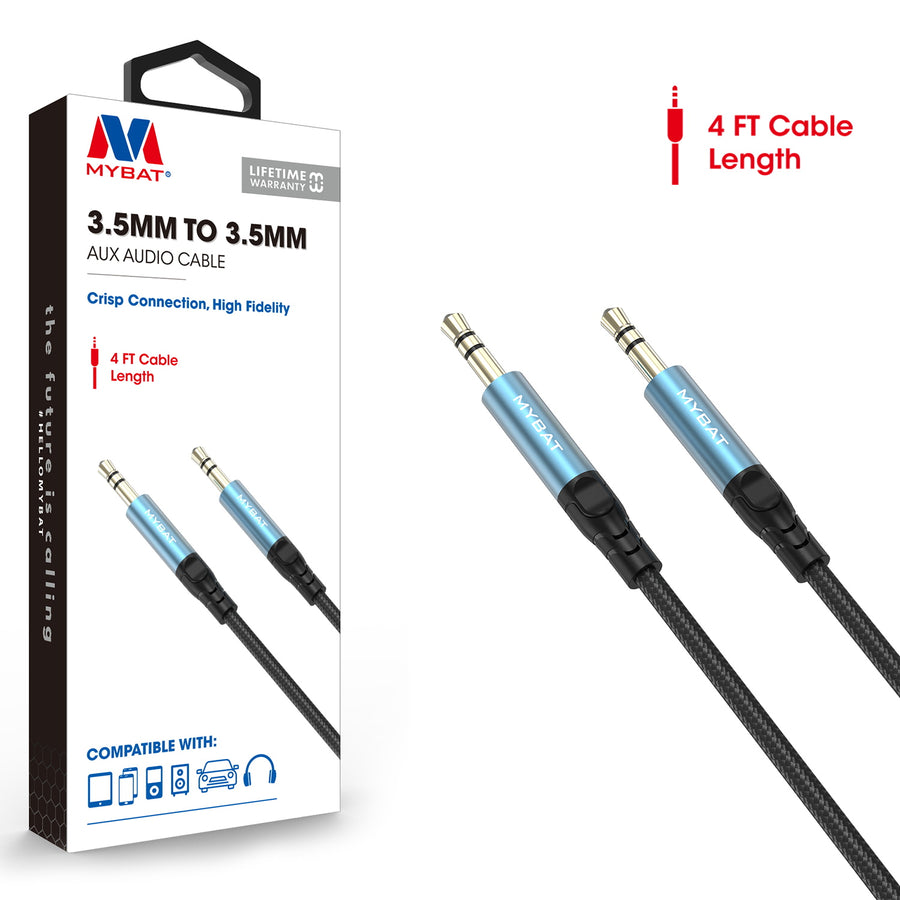MyBat 3.5mm Male to 3.5mm Male Audio Cable - 4FT - Black