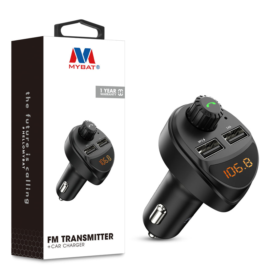 MyBat FM Transmitter + Car Charger - Black