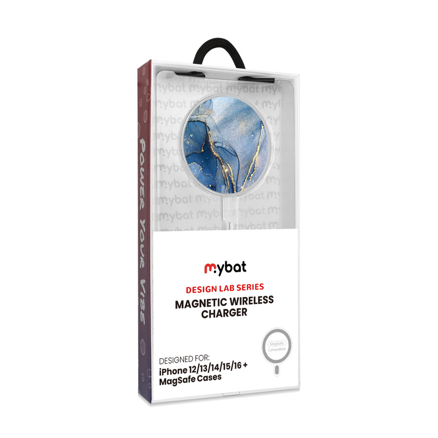 MyBat Design Lab Magnetic Wireless Charger - Silver - Blue Marble - MCGWIRC18SL-106-8.jpg