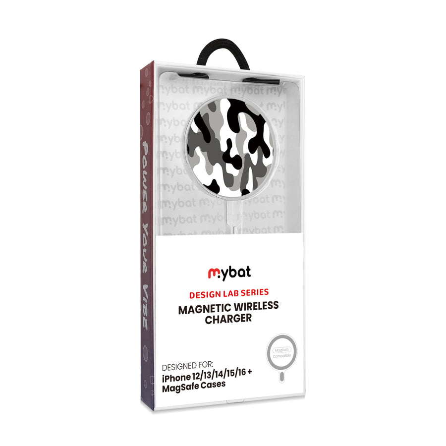 MyBat Design Lab Magnetic Wireless Charger - Silver - Black & White Camouflage - MCGWIRC18SL-122-8.jpg