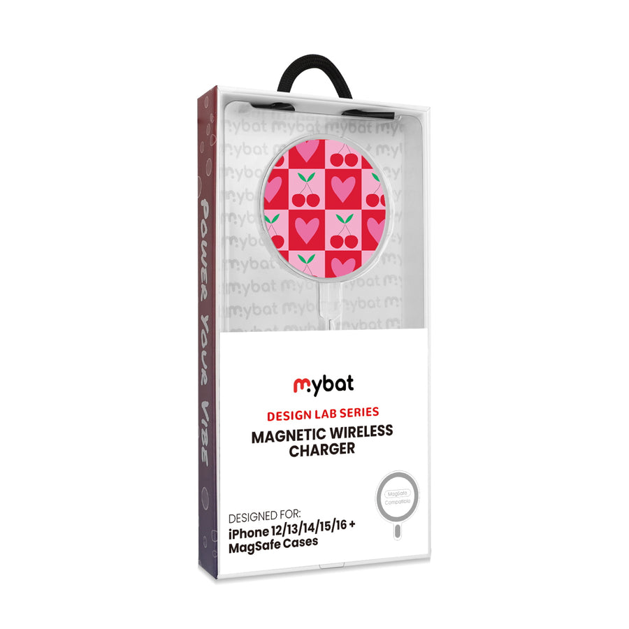 MyBat Design Lab Magnetic Wireless Charger - Silver - Cherry Hearts - MCGWIRC18SL-334-8.jpg