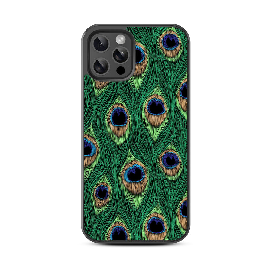 MyBat Design Lab Series Case for Apple iPhone 12 / 12 Pro (6.1) - Peacock Feathers - MIP12PCSLESM018-3.jpg