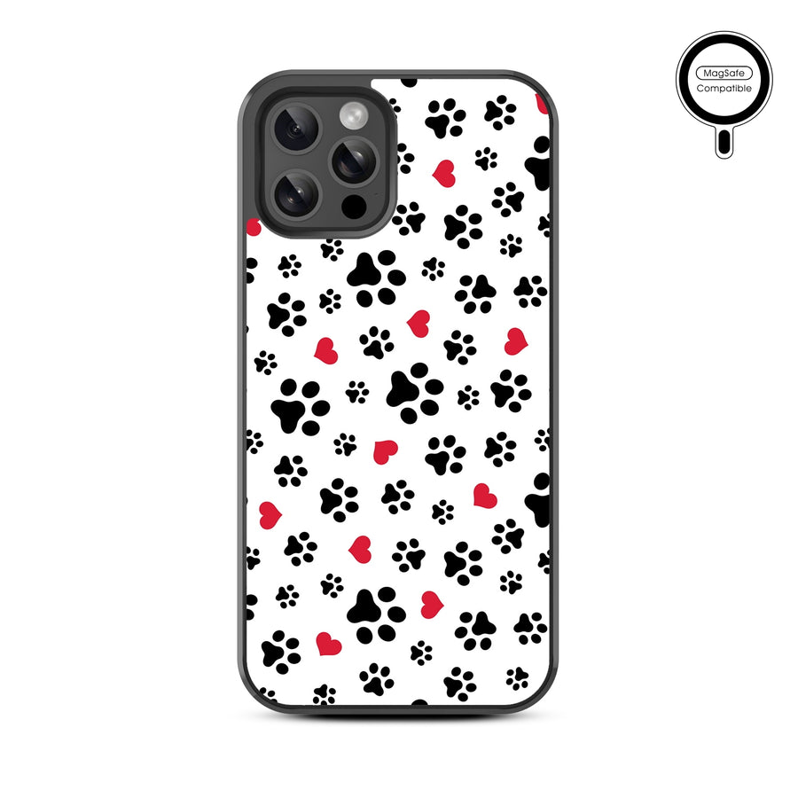 MyBat Design Lab Series MagSafe Case for Apple iPhone 12 / 12 Pro (6.1) - Paw Prints and Hearts - MIP12PCSLESMSM001-3.jpg