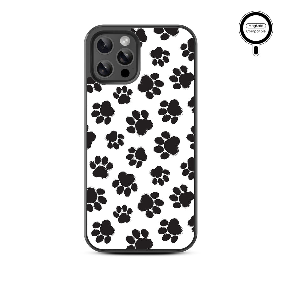MyBat Design Lab Series MagSafe Case for Apple iPhone 12 / 12 Pro (6.1) - Black Paw Prints - MIP12PCSLESMSM002-3.jpg
