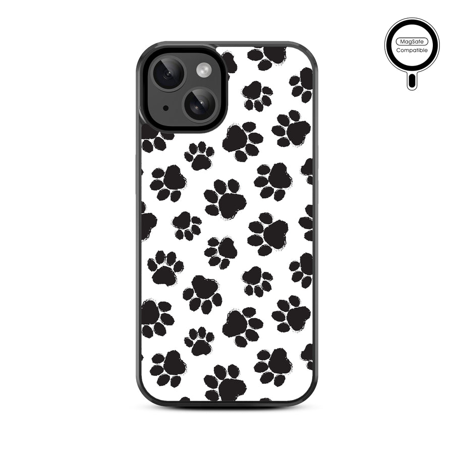 MyBat Design Lab Series MagSafe Case for Apple iPhone 17e / 16e / 14 / 13 - Black Paw Prints - MIP13CSLESMSM002-3.jpg