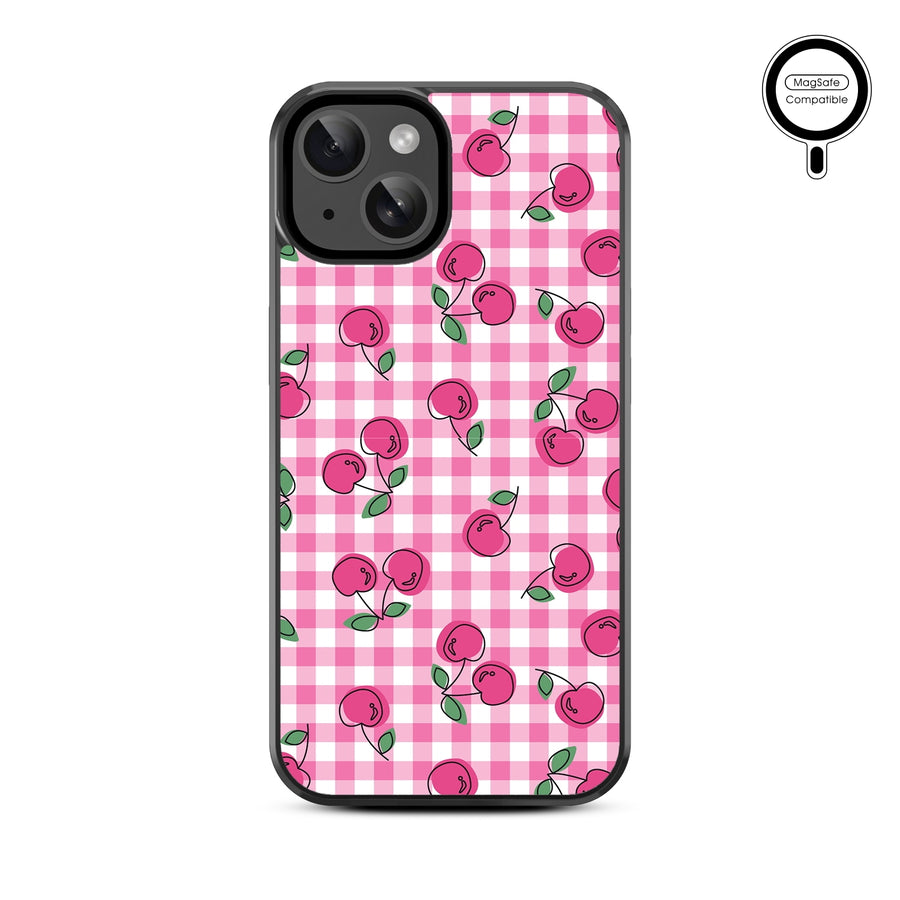 MyBat Design Lab Series MagSafe Case for Apple iPhone 17e / 16e / 14 / 13 - Pink Cherries - MIP13CSLESMSM100-3.jpg