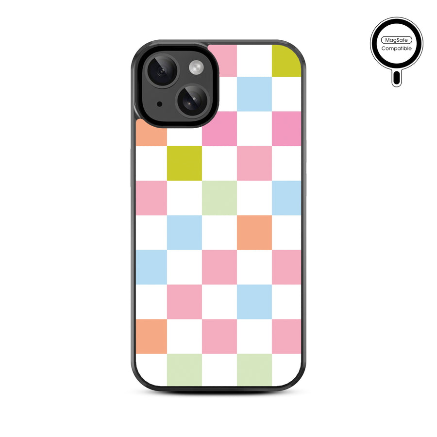 MyBat Design Lab Series MagSafe Case for Apple iPhone 17e / 16e / 14 / 13 - Pastel Check - MIP13CSLESMSM480-3.jpg