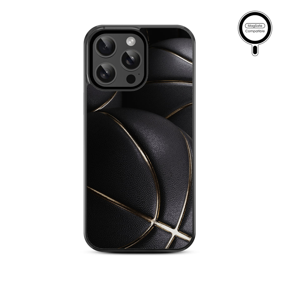 MyBat Design Lab Series MagSafe Case for Apple iPhone 14 Pro Max (6.7) - Black Basketballs - MIP14PMCSLESMSM090-3.jpg
