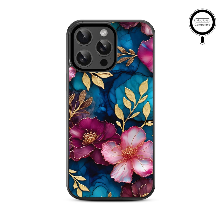 MyBat Design Lab Series MagSafe Case for Apple iPhone 14 Pro Max (6.7) - Gilded Petals - MIP14PMCSLESMSM188-3.jpg