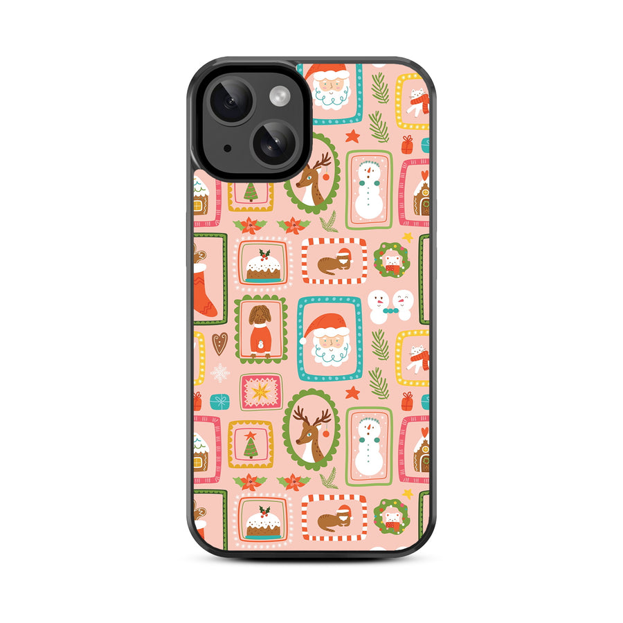 MyBat Design Lab Series Case for Apple iPhone 15 (6.1) - Holiday Stamps - MIP15CSLESM297-3.jpg