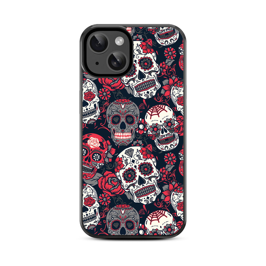 MyBat Design Lab Series Case for Apple iPhone 15 (6.1) - Sugar Rose Skulls - MIP15CSLESM418-3.jpg