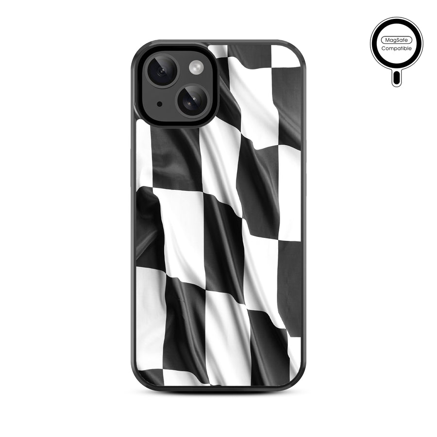 MyBat Design Lab Series MagSafe Case for Apple iPhone 15 (6.1) - Racing Flag - MIP15CSLESMSM040-3.jpg