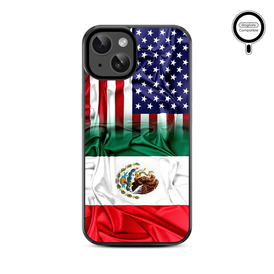 MyBat Design Lab Series MagSafe Case for Apple iPhone 15 – Mexican-American Flag - MIP15CSLESMSM168-3.jpg