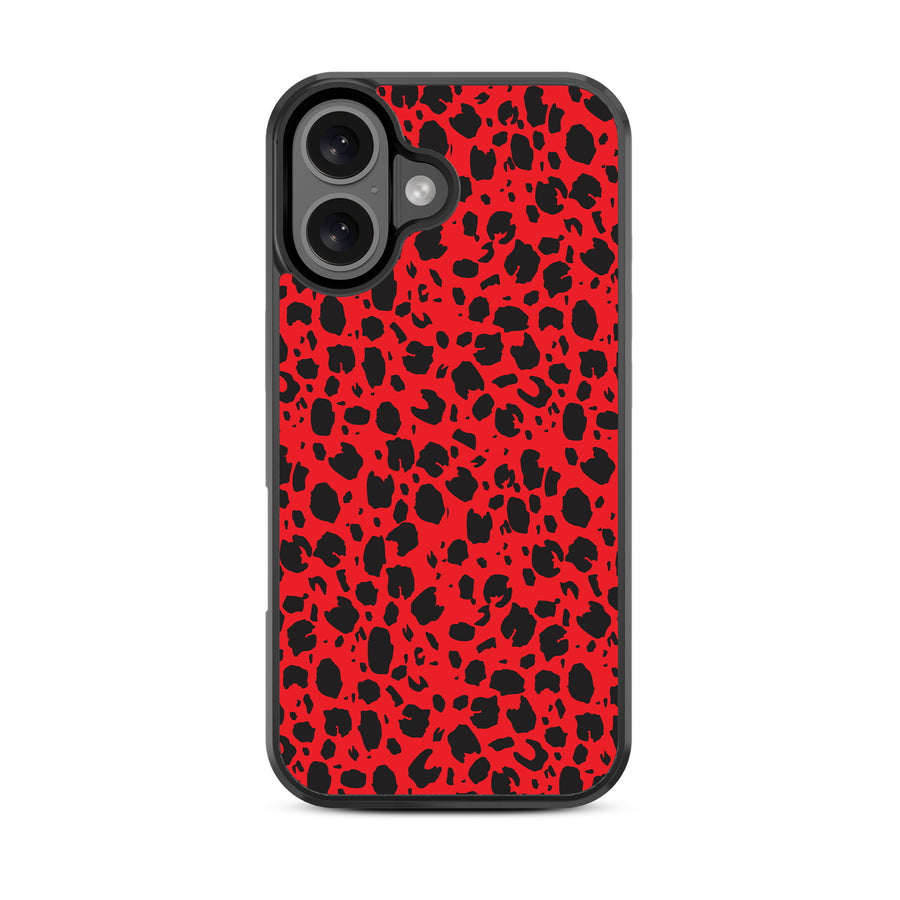 MyBat Design Lab Series Case for Apple iPhone 16 - Red Leopard Print - MIP16CSLESM008-3.jpg