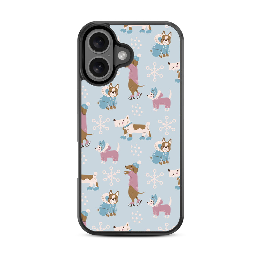 MyBat Design Lab Series Case for Apple iPhone 16 - Puppy Snow Play - MIP16CSLESM299-3.jpg