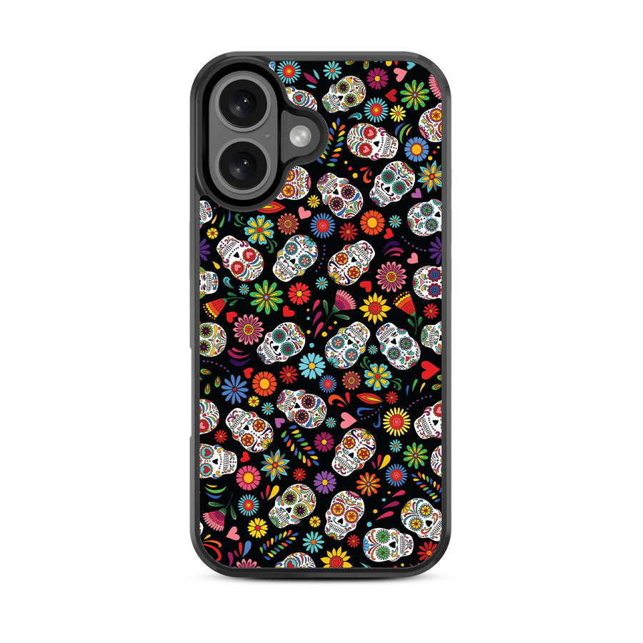 MyBat Design Lab Series Case for Apple iPhone 16 - Fiesta Skulls - MIP16CSLESM421-3.jpg