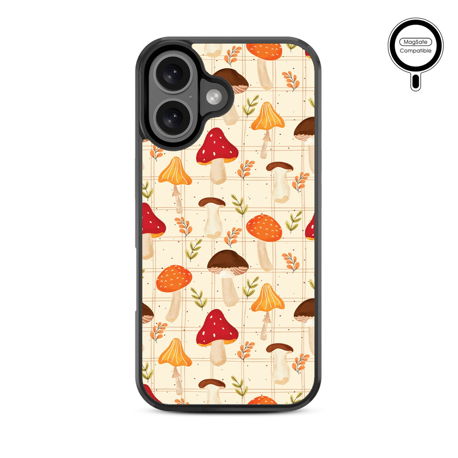 MyBat Design Lab Series MagSafe Case for Apple iPhone 16 - Mushroom Patch - MIP16CSLESMSM426-3.jpg