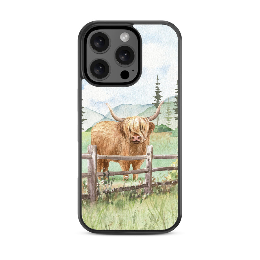 MyBat Design Lab Series Case for Apple iPhone 16 Pro - Highland Cow - MIP16PCSLESM470-3.jpg