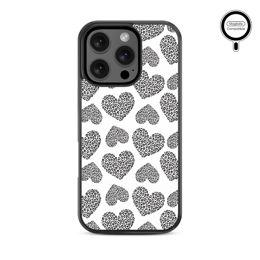 MyBat Design Lab Series MagSafe Case for Apple iPhone 16 Pro - Leopard Print Hearts - MIP16PCSLESMSM098-3.jpg