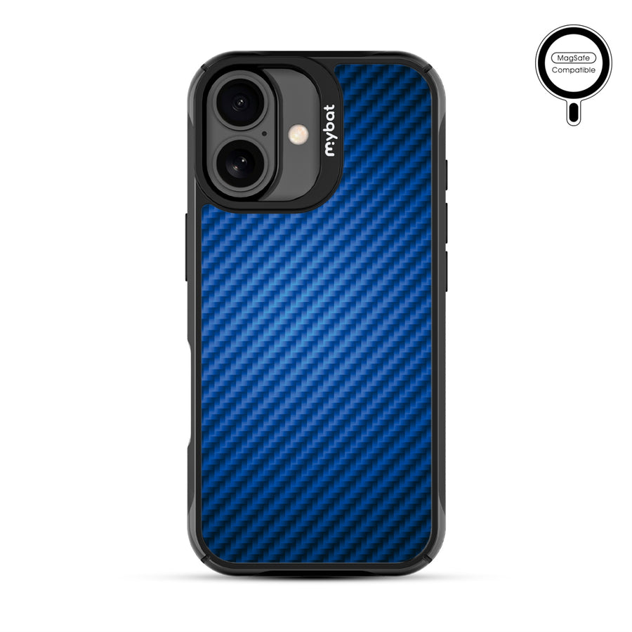 MyBat Design Lab Series MagSafe Case for Apple iPhone 17 - Blue Carbon Fiber - MIP17CSLESMSMP084-3.jpg