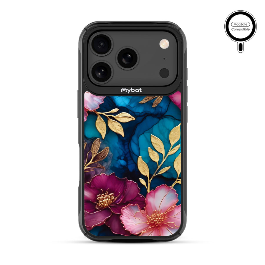 MyBat Design Lab Series MagSafe Case for Apple iPhone 17 Pro - Gilded Petals - MIP17PCSLESMSMP188-3.jpg