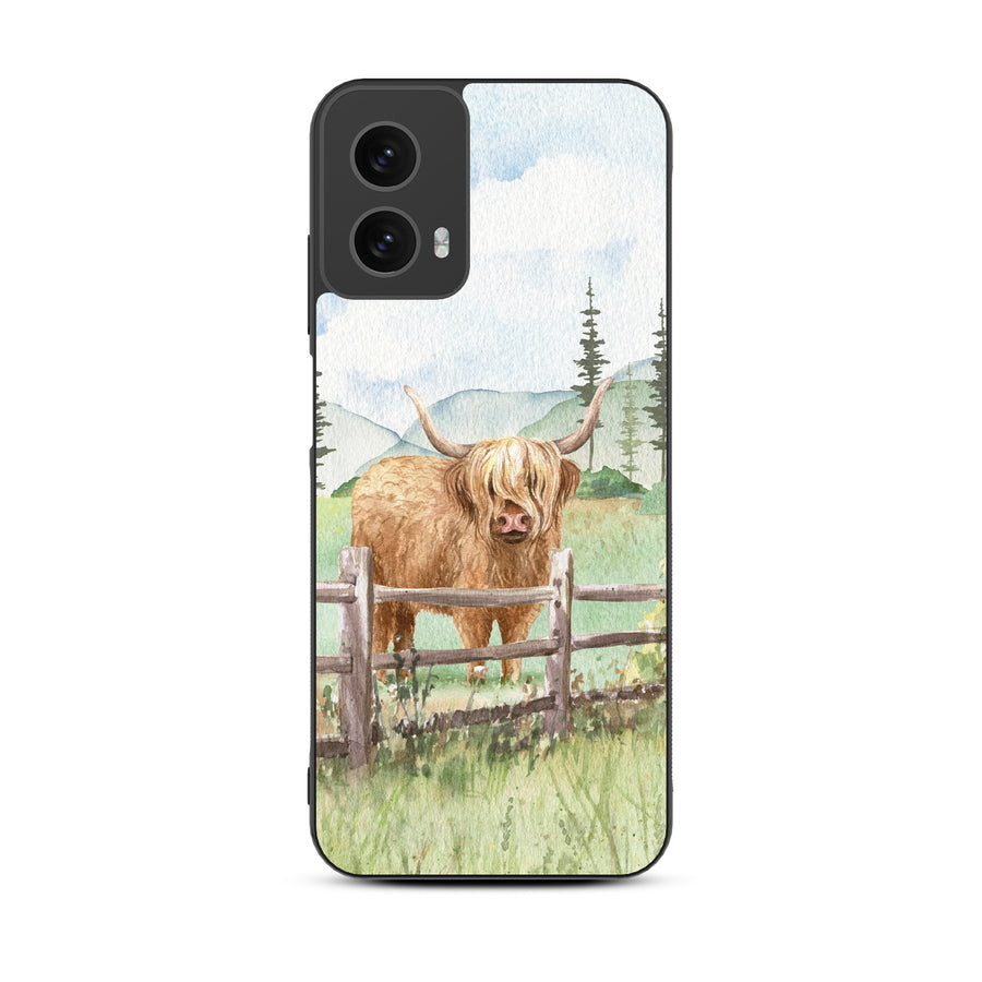 MyBat Design Lab Series Case for Motorola Moto G 5G (2024) - Highland Cow - MMG5G24CSLESM470-3.jpg