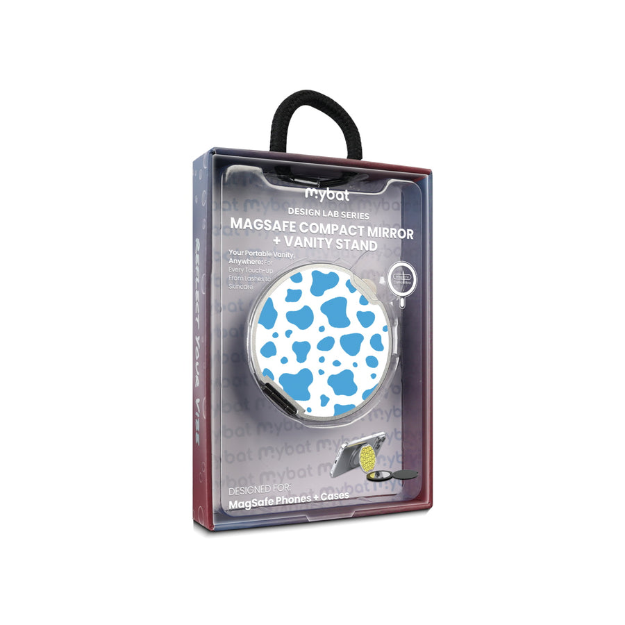 MyBat Design Lab MagSafe Selfie Mirror Kickstand - Silver - Blue Cow Print - MOTHMNUSU332-016-11.jpg