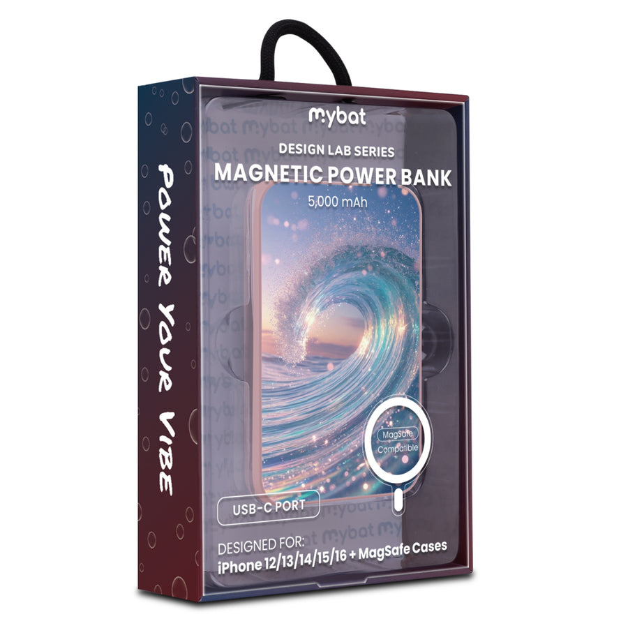 MyBat Design Lab 5000mAh Magnetic Wireless Power Bank - Pink - Dreamy Waves - MPBBAT133-PK-379-9.jpg
