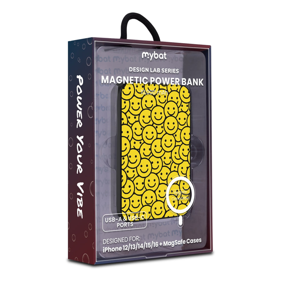 MyBat Design Lab 10000mAh Magnetic Wireless Power Bank - Black - Smiley Faces - MPBBAT141-BK-097-9.jpg