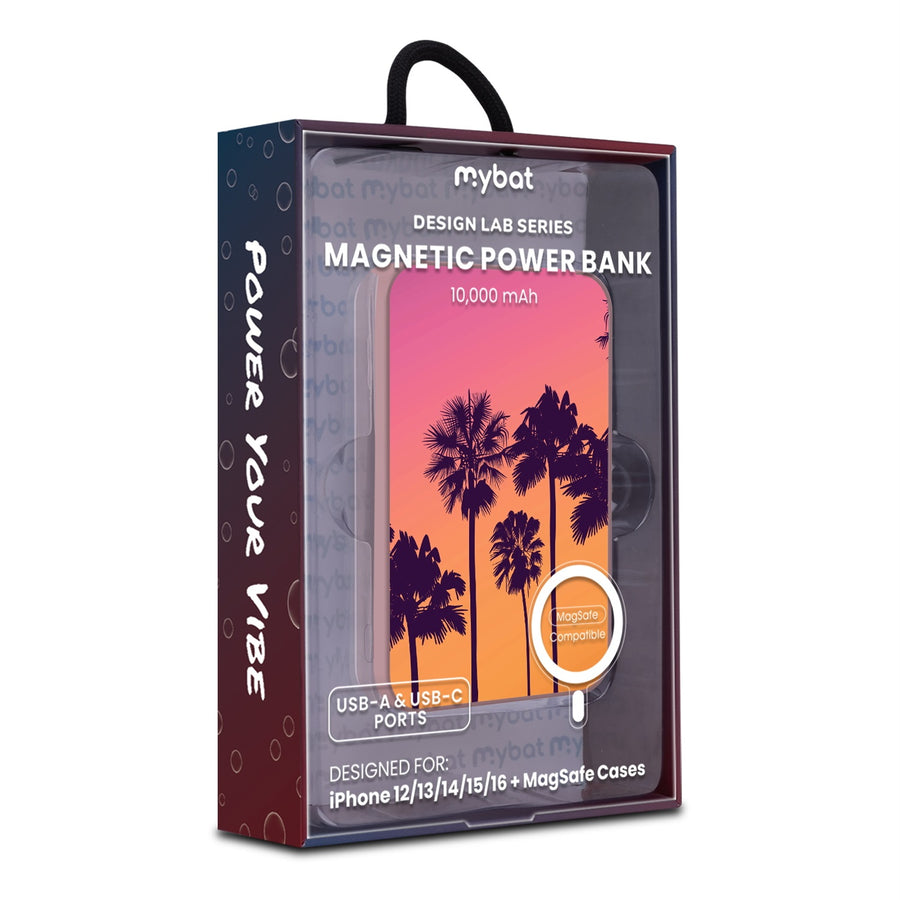 MyBat Design Lab 10000mAh Magnetic Wireless Power Bank - Pink - Palm Tree Sunset - MPBBAT143-PK-136-9.jpg