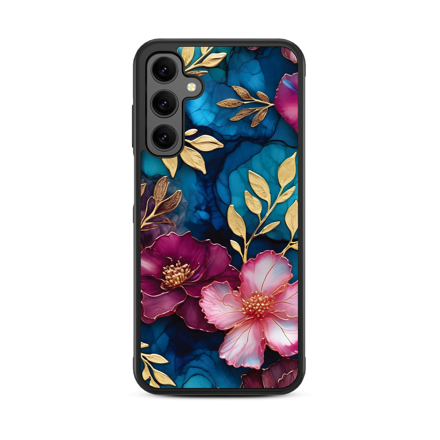 MyBat Design Lab Series Case for Samsung Galaxy A25 5G - Gilded Petals - MSA255GCSLESM188-3.jpg