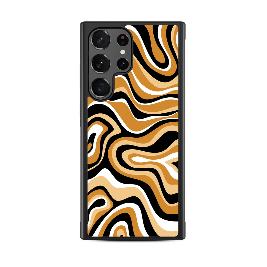 MyBat Design Lab Series Case for Samsung Galaxy S24 Ultra - Groovy Golden Swirls - MSS24UCSLESM093-3.jpg