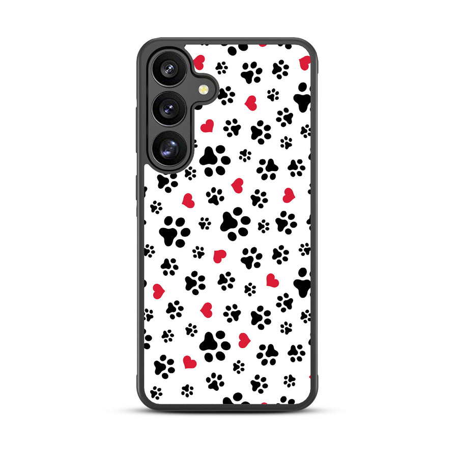 MyBat Design Lab Series Case for Samsung Galaxy S25 - Paw Prints and Hearts - MSS25CSLESM001-3.jpg