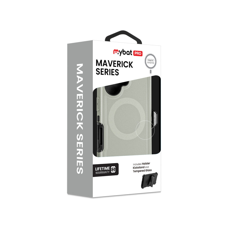 MyBat Pro Maverick Series MagSafe Case w/ Holster and Tempered Glass for Apple iPhone 17 - Grey - RIP17CS3NXMS005-11.jpg