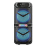 borne 6.5" X 2 Bluetooth Wireless Speaker, 30W Rms, Fm, Usb, Microsd And Aux - In Inputs, Karaoke Mic Input - Black - BTSPK167-1.jpg
