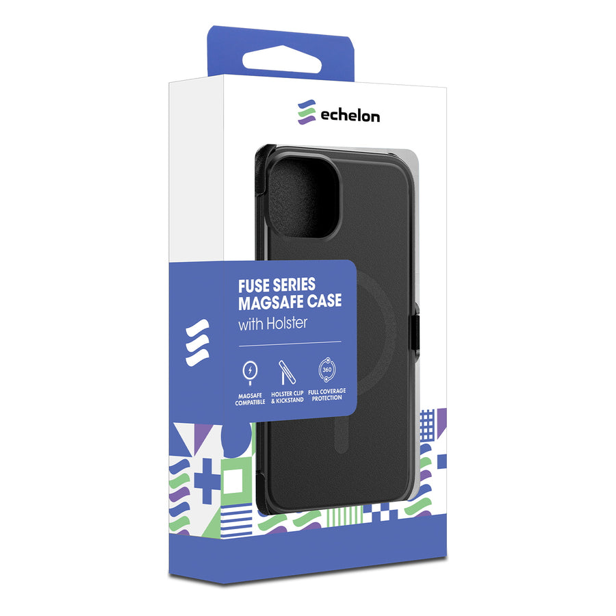 echelon Fuse Series MagSafe Case with Holster for Apple iPhone 17e / 16e / 14 / 13 - Black - EIP13CSD5MS301-8.jpg