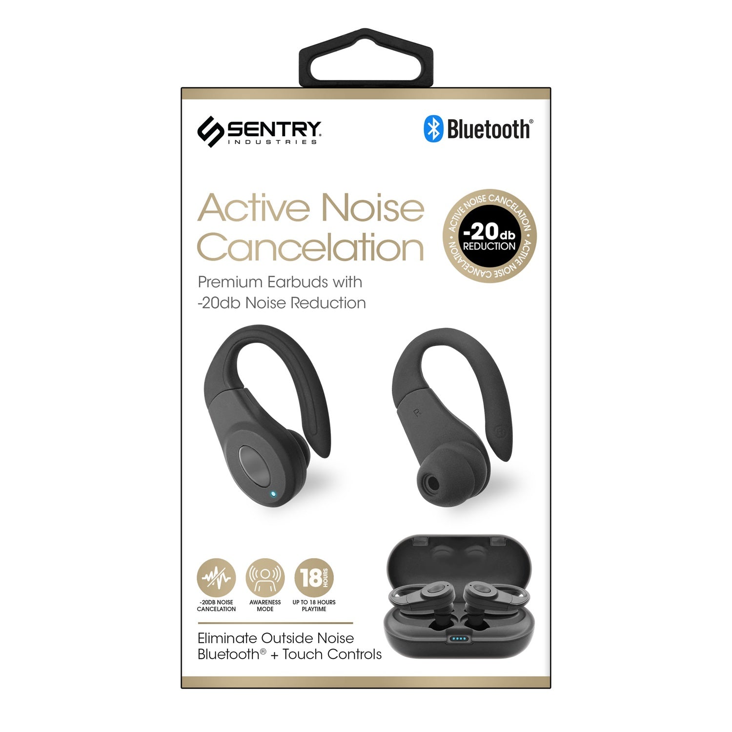 Sentry Active Noise Cancelling Bluetooth True Wireless Sport Hooks - Black - HPX-BTA900-2.jpg
