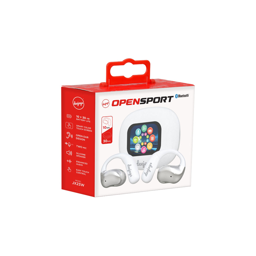 Deejays JX23 Open sport Bluetooth Earbuds White - White - JX23W-1.jpg