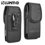 LUXMO Large Vertical Universal Nylon Pouch w/ Dual Card Slots - Black