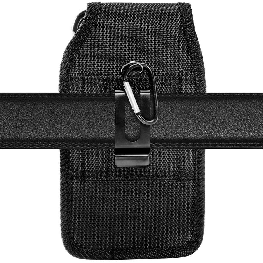 LUXMO Large Vertical Universal Leather Pouch w/ Front Buckle - Black - LPLGGF-EUV5-BK-7.jpg