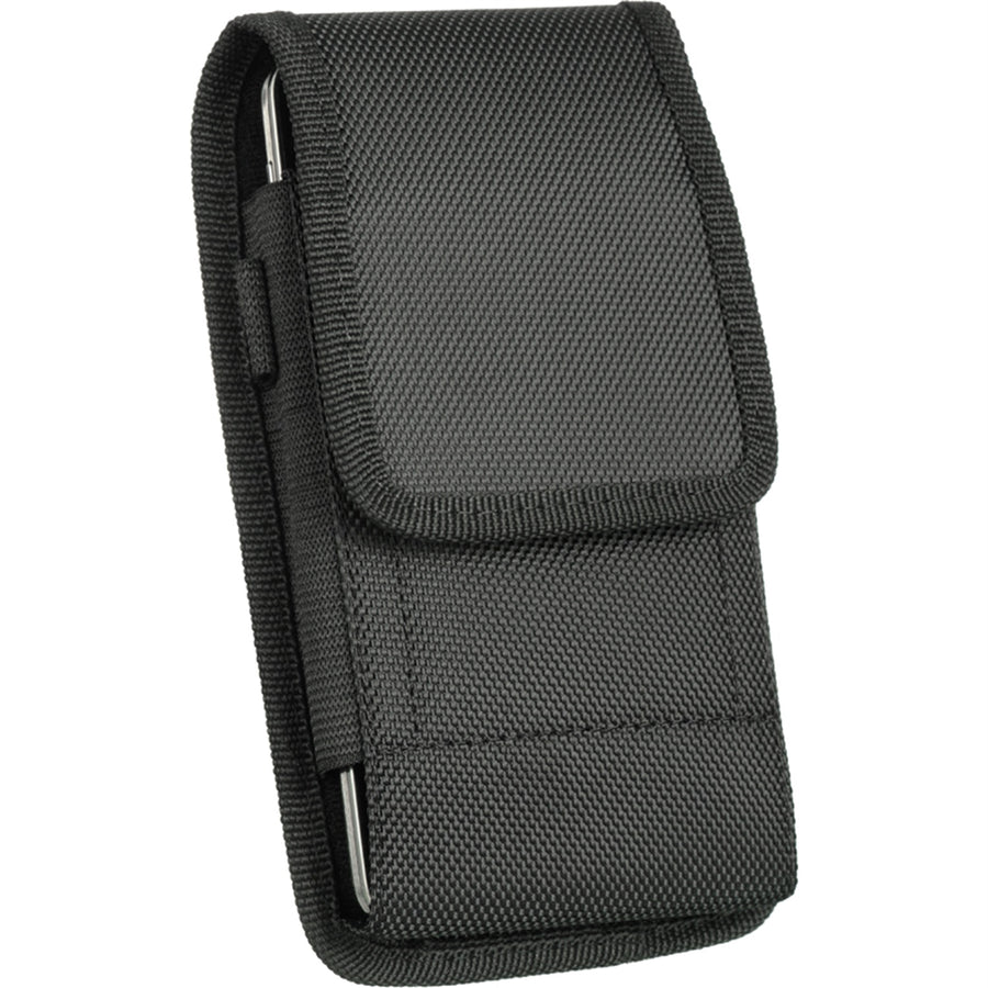 LUXMO Medium Vertical Universal Nylon Pouch - Black (Retail Packaging)