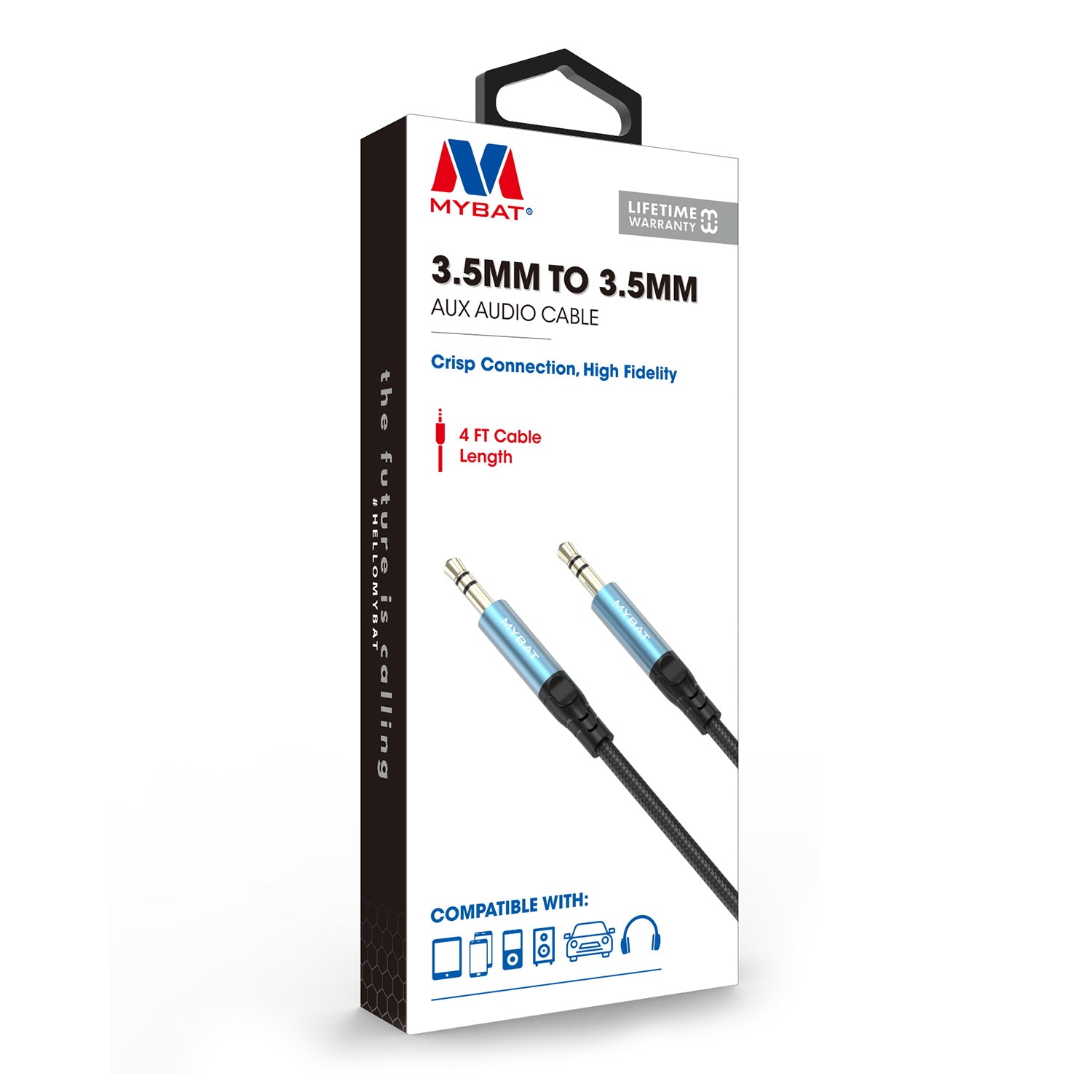 MyBat 3.5mm Male to 3.5mm Male Audio Cable - 4FT - Black - MCB33MO08B12-8.jpg