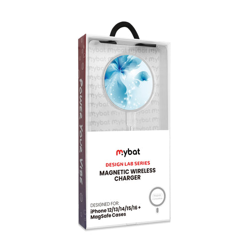 MyBat Design Lab Magnetic Wireless Charger - Silver - Butterfly & Flowers - MCGWIRC18SL-020-8.jpg