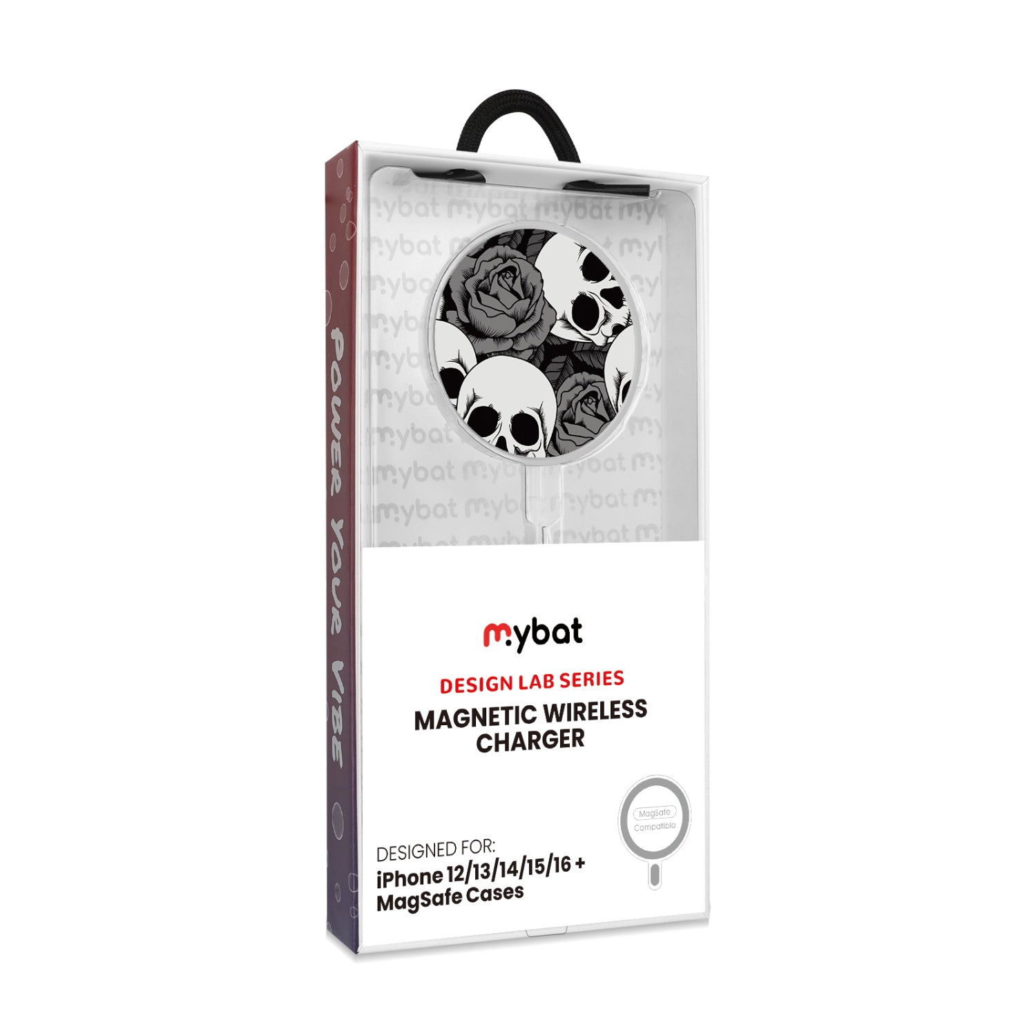 MyBat Design Lab Magnetic Wireless Charger - Silver - Skull Garden - MCGWIRC18SL-081-8.jpg