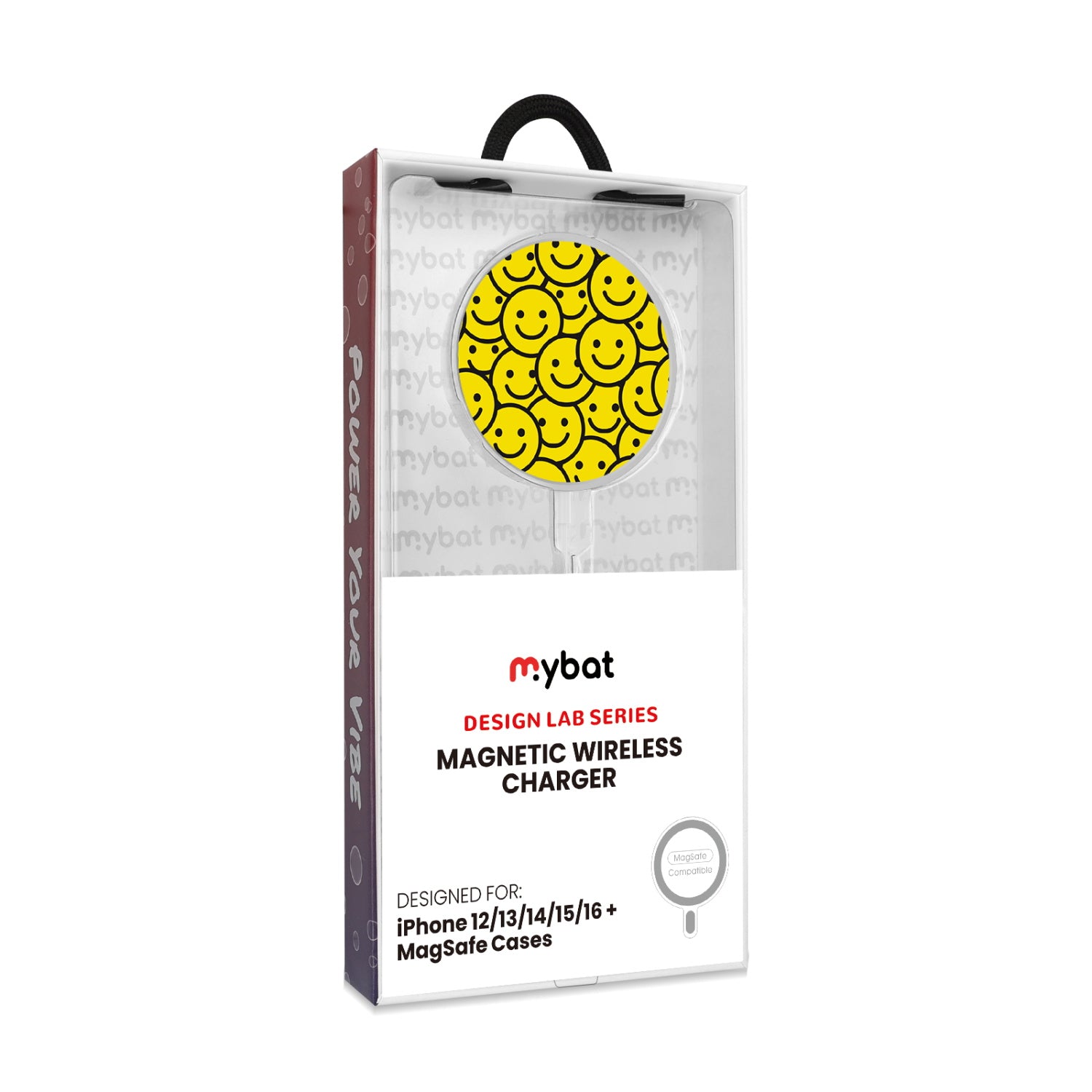 MyBat Design Lab Magnetic Wireless Charger - Silver - Smiley Faces - MCGWIRC18SL-097-8.jpg