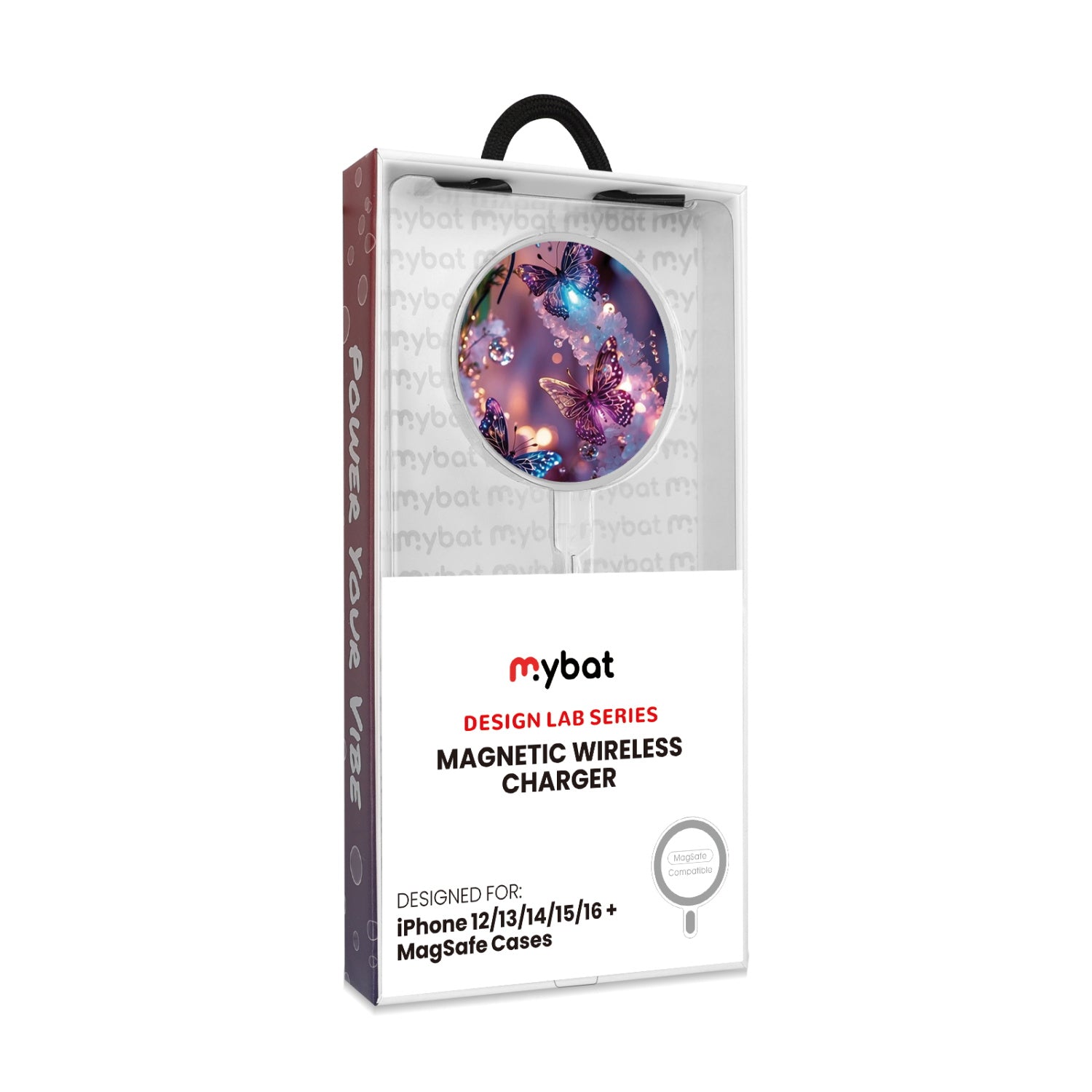 MyBat Design Lab Magnetic Wireless Charger - Silver - Magical Butterflies - MCGWIRC18SL-349-8.jpg