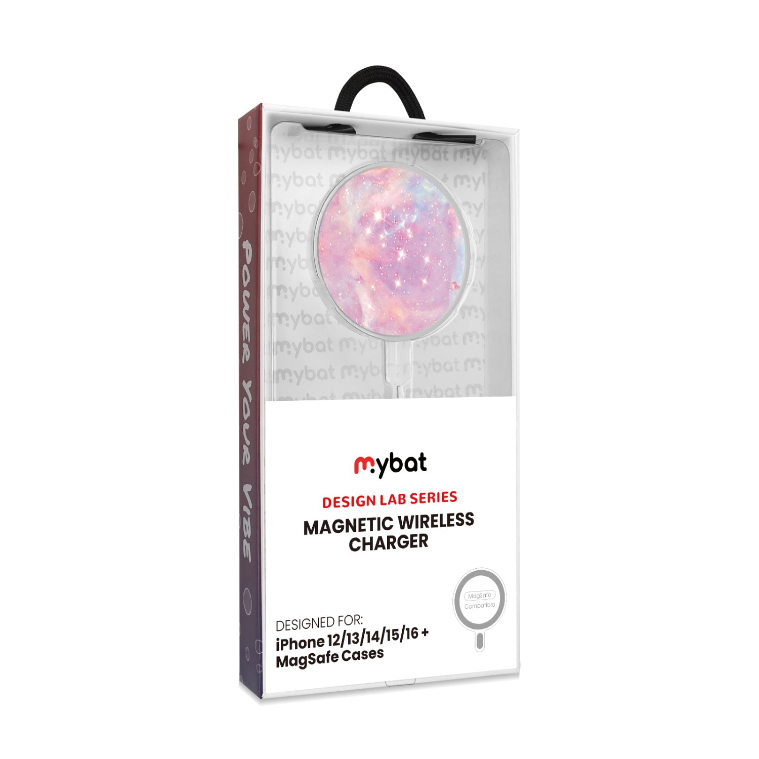 MyBat Design Lab Magnetic Wireless Charger - Silver - Pink Galaxies - MCGWIRC18SL-368-8.jpg