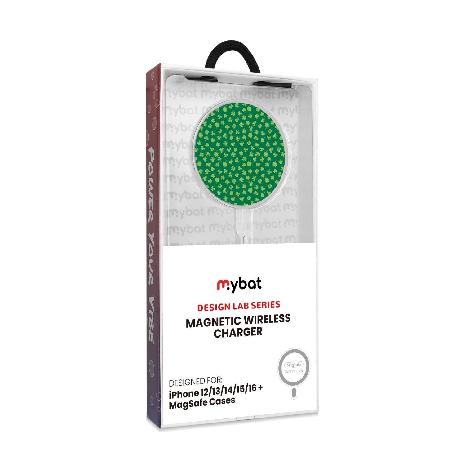 MyBat Design Lab Magnetic Wireless Charger - Silver - Lucky Clover - MCGWIRC18SL-466-8.jpg