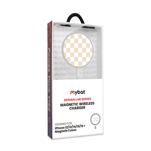 MyBat Design Lab Magnetic Wireless Charger - Silver - Tan Check - MCGWIRC18SL-475-8.jpg
