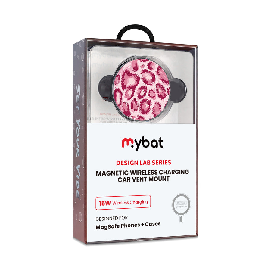 MyBat Design Lab Magnetic Wireless Charging Vent Mount - Black - Pink Leopard Print - MCGWIRC21BK-007-10.jpg